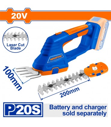 Wadfow WJC1520 P20S 20V Lithium-Ion Cordless Garden Shear - Bare Unit