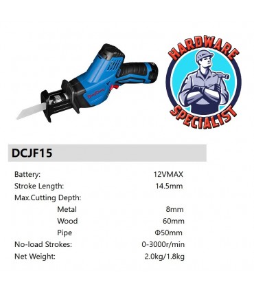 Dong Cheng DCJF15 12V Cordless Mini Reciprocating Sabre Saw