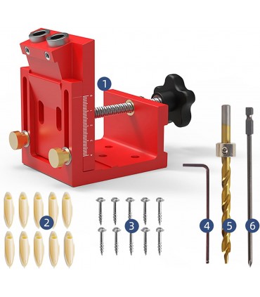 Hardware Specialist Woodworking Doweling Jig Handheld Pocket Hole Jig Tools Set