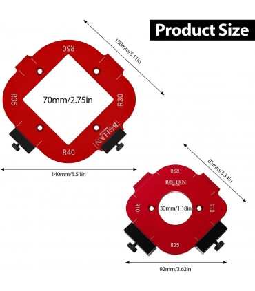 Hardware Specialist Corner Radius Milling Templates