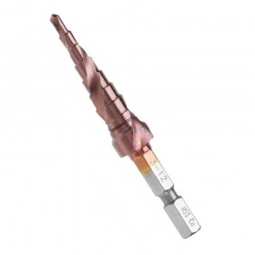 HSS M35 Cobalt Hex-Shank 3-12 mm Spiral Step Drill Bit