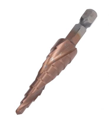 HSS M35 Cobalt Hex-Shank 3-12 mm Spiral Step Drill Bit