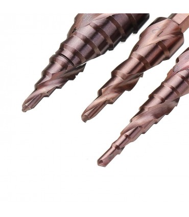 HSS M35 Cobalt Hex-Shank 3-12 mm Spiral Step Drill Bit