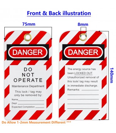 Hardware Specialist Lockout Tagout Danger Do Not Operate Tags