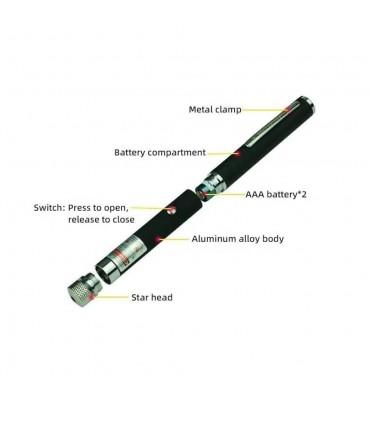 Powerful High Beam Adjustable Cap Ultra Green Lazer Light Pointer Pen