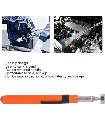 Anti-Skid Pen Clip Design Telescoping Magnet Pickup Tool