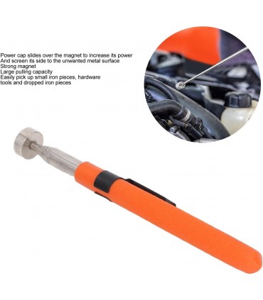 Anti-Skid Pen Clip Design Telescoping Magnet Pickup Tool