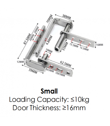 Moco MAD007 SUS304 Stainless Steel Auto Bar Door Pivot Hinge