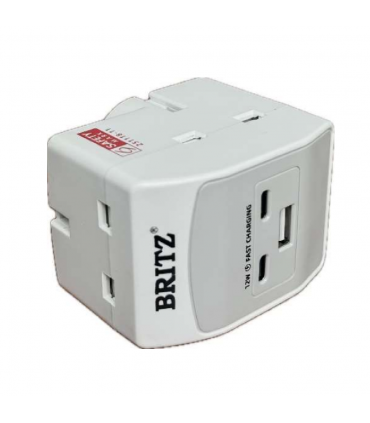 Britz BR-253C 12W Fast Charging USB Socket Outlet Adapter