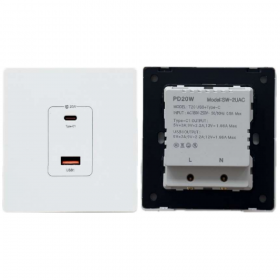 Britz SW-2UAC 1A+1C PD 20W Fast Charging USB Wall Socket