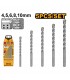 Ingco AKD3051 5 Pcs High Strength Masonry Drill Bit Set