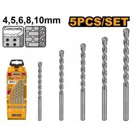 Ingco AKD3051 5 Pcs High Strength Masonry Drill Bit Set