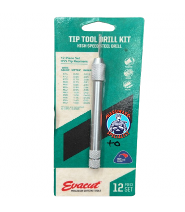 Evacut High Speed Steel Tip Tool Drill Kit - 12 Pieces