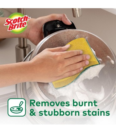 3M Scotch-Brite Tough Clean Powerful and Durable Scrub Sponges - 6 Pieces