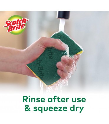 3M Scotch-Brite Tough Clean Powerful and Durable Scrub Sponges - 6 Pieces
