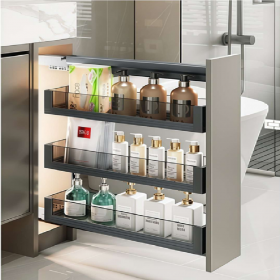 Moco MHS493 Bathroom Storage Side Mounted Three Layer Basket