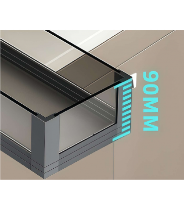 Moco MHS493 Bathroom Storage Side Mounted Three Layer Basket