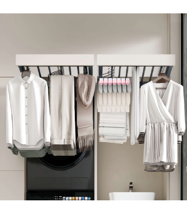 Moco MHS01 One Touch Push To Open Clothes Rack - Grey