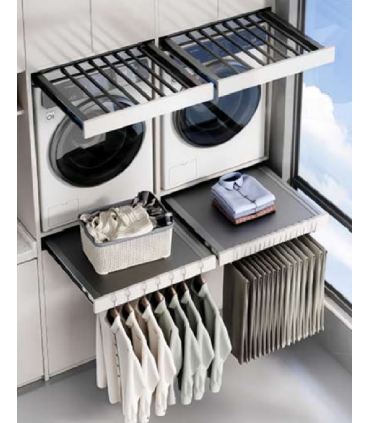 Moco MHS05 One Touch Push To Open Laundry Platform - Grey