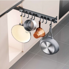 Moco MHS07 Soft Close Adjustable Side Mounted Pull-Out Hook Rack