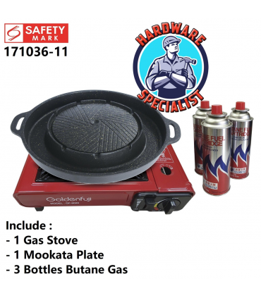 Golden Fuji GF-8000/EL-380/3GAS Steamboat Set with Mookata Plate