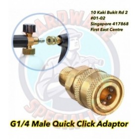 Hardware Specialist G1/4 Male Quick Click Adaptor For Pressure Washer