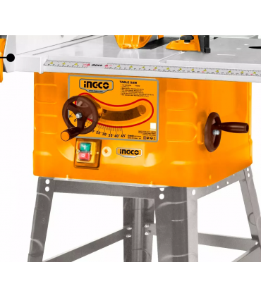 Ingco TS180028 1800W Ingco Table Saw with Foldable Wheel Stand