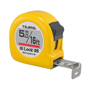 Tajima Hi-Lock Professional Grade Tape Measure - Bright White