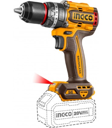 Ingco COSLI250586 2 x 20V 850Nm Impact Wrench + 96 Nm Impact Drill Set Set