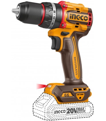 Ingco COSLI241169 20V Cordless 4 Pieces Combo Set - Impact Drill + Impact Wrench + Multi-Tool + Circular Saw