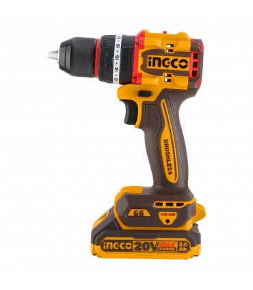 Ingco COSLI250182 2 x 20V Lithium-ion 2.0 Ah 3 Pieces Combo Set - Impact Drill + Impact Driver + Blower