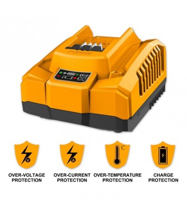 Ingco COSLI250388 20V Lithium-Ion 4.0 Ah Fast Charger Pack - 2 Pieces