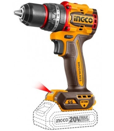 Ingco COSLI250885 2 x 20V Lithium-Ion 2.0Ah  3 in 1 Cordless Combo Set - Impact Drill + Lamp + Laser Distance