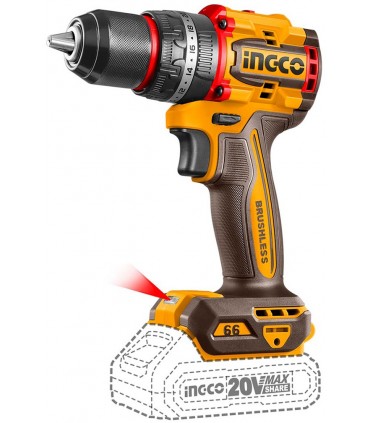 Ingco COSLI250695 2 x 20V Lithium-Ion 4-in-1 Cordless Combo Set - Impact Drill + Circular Saw + Rotary Hammer + Blower