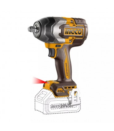 Ingco COSLI250184 2 x 20V Lithium-Ion 4.0 Ah 3-in-1 Cordless Combo Set - Polisher + Wrench + Pressure Washer