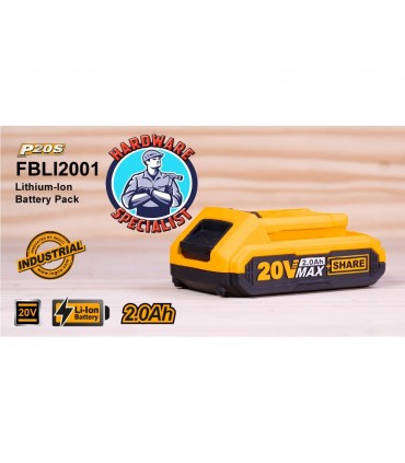 Ingco COSLI240311 3 x 20V Lithium-Ion 2.0 Ah Battery Value Pack