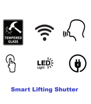 ecoWare Intellie LED Touch Control Smart Lifting Shutter - Black