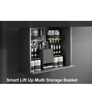ecoWare Intellie LBM Touch Control Smart Lift Up Multi Storage Basket - Dark Grey