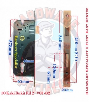 Makoto HDB Metal Gate Handle Lockset