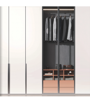 ecoWare Intellie CL1-DG LED Touch Control Smart Electric Lift Wardrobe Hanger - Dark Grey