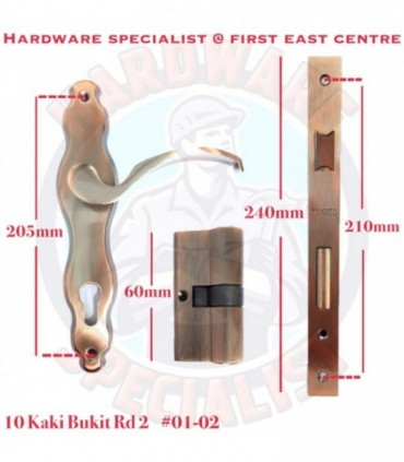 Makoto HDB Metal Gate Handle Lockset