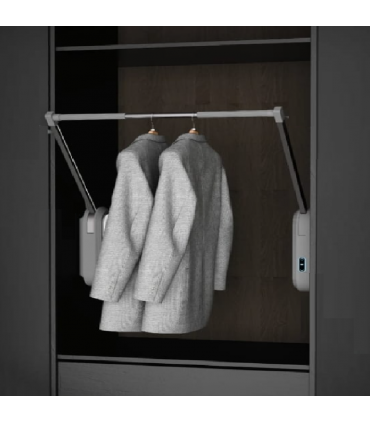 ecoWare Intellie CL1-DG LED Touch Control Smart Electric Lift Wardrobe Hanger - Dark Grey