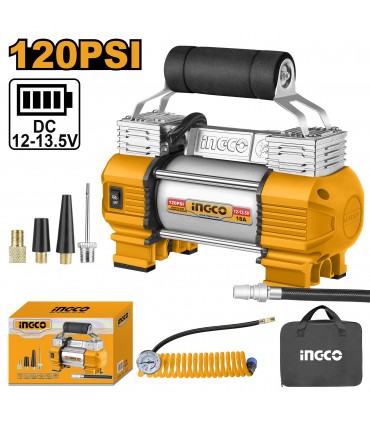 Ingco AAC2508 12V Integrated Work Light Auto Air Compressor