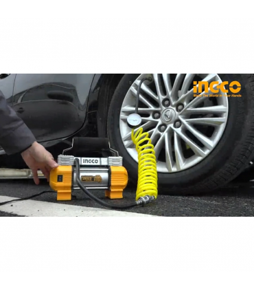 Ingco AAC2508 12V Integrated Work Light Auto Air Compressor