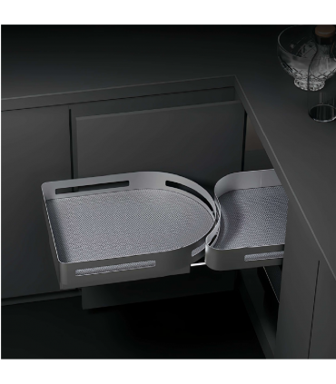 Moco MTD0205 Pull-Out Single Layer Magic Corner Basket - Grey