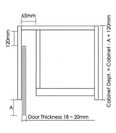 Moco MCH2929 Cold Rolled Steel Cabinet Pocket Slide