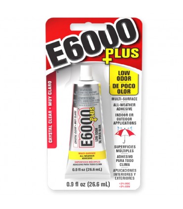 Eclectic E6000 PLUS Low Odor Multi-Surafce All-Weather Adhesive - 26.6mL