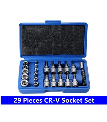 Hardware Specialist CR-V Torx Star Socket Bit Set - 29 Pieces
