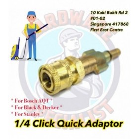 Hardware Specialist 1/4 Quick Click Adaptor For Pressure Washer (Bosch, Black & Decker, Stanley)