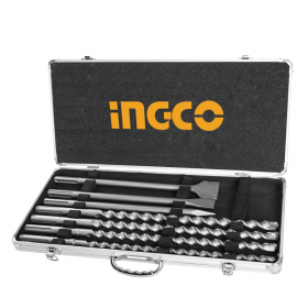 Ingco AKD5075 7 Pieces SDS Max Hammer Drill Bit & Chisel Set
